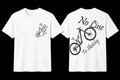 No Line To Sketchy" Graphic Bicycle T-Shirt - White