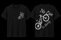 No Line To Sketchy" Graphic Bicycle T-Shirt - Black
